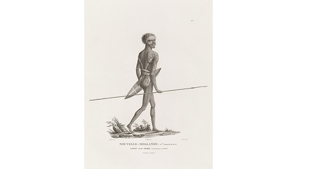 Norou-gal-derri s’avançant pour combattre 1802 (Nicholas-Martin Petit). Courtesy, State Library of NSW