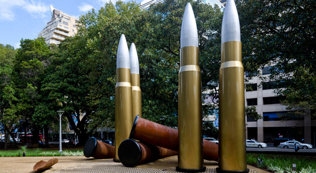 YININMADYEMI Thou didst let fall, artwork by Tony Albert (Photograph by Paul Patterson, image courtesy City of Sydney)