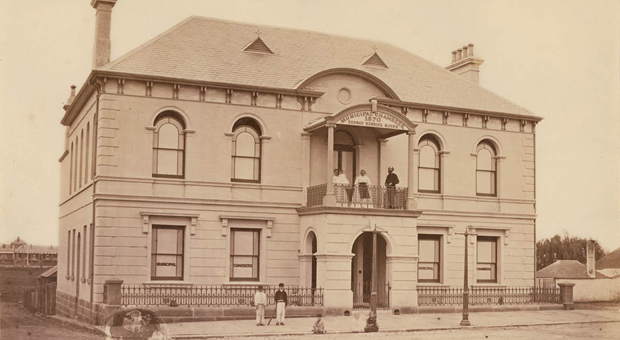 Redfern Town Hall in 1871 (photograph courtesy Mitchell Library, State Library of NSW - SPF / 727)